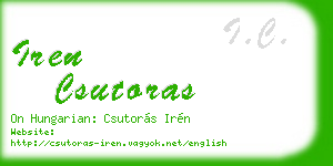 iren csutoras business card