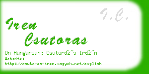 iren csutoras business card